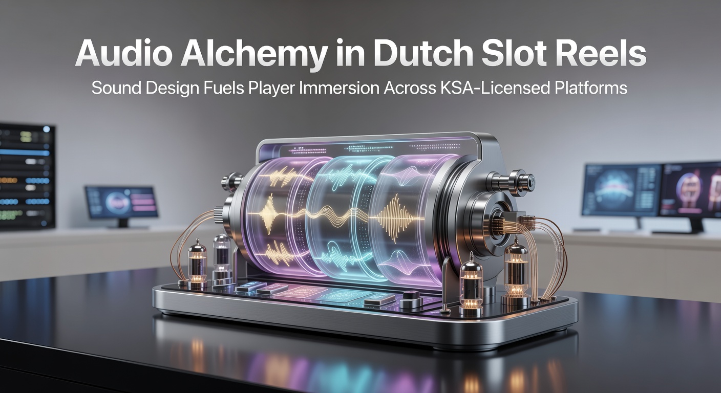 Dynamische geluidsgolven die slotrollen activeren op een Nederlands casino-platform, met KSA-logo zichtbaar
