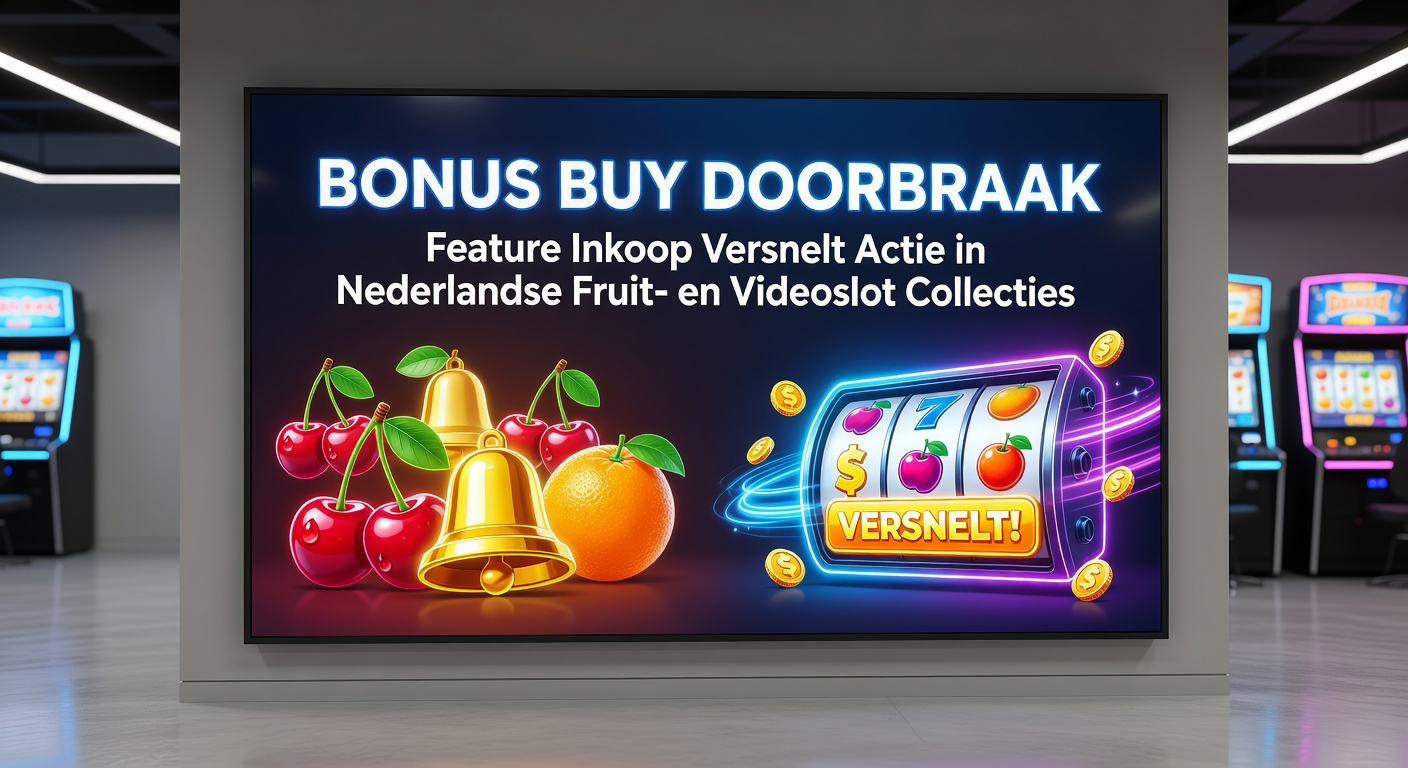 Close-up van een Bonus Buy-ronde in actie, met vallende fruit-symbolen, respins en een groeiende multiplier in een Nederlands videoslot