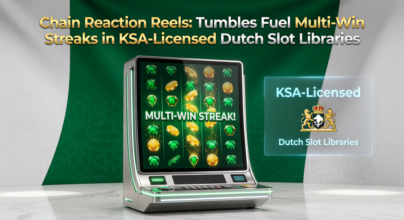 Dynamische chain reaction in een tumbling slot, met multipliers die opbouwen tijdens opeenvolgende wins op een Nederlands casino-scherm