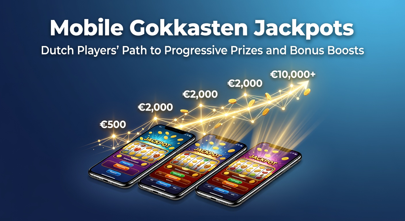 Schermafbeelding van een mobiele gokkast met draaiende rollen en een groeiende jackpotmeter