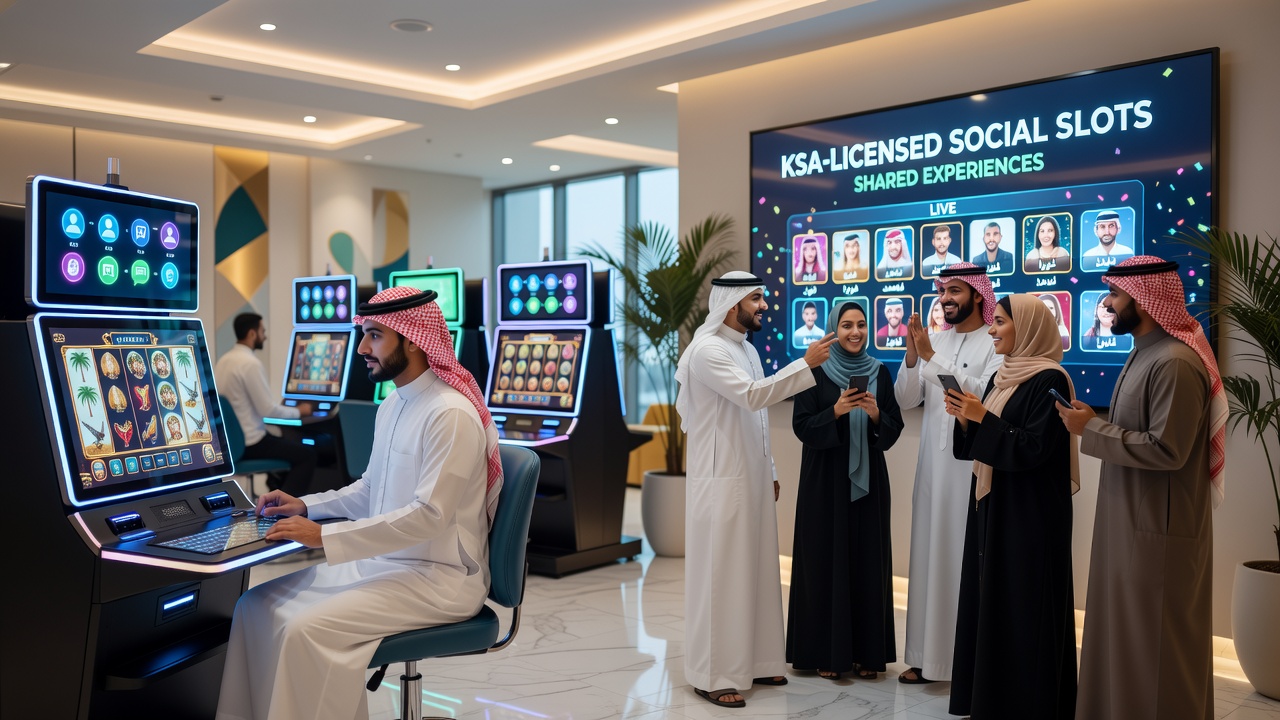 Spelers die via chat en leaderboards samen gokkasten spelen op een KSA-gelicentieerd platform