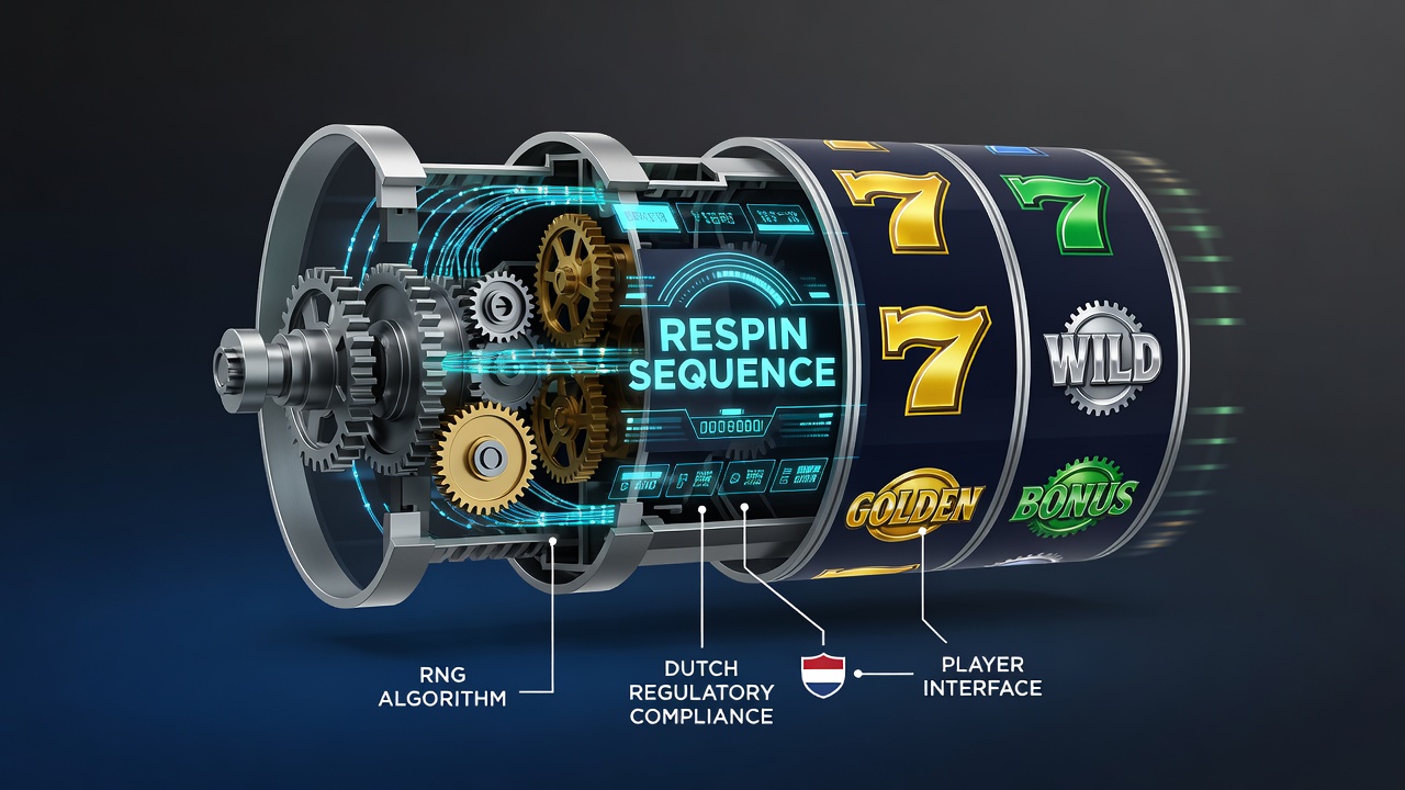 Respin sequenties in Nederlandse video slots met vergunning tonen extra draaiingen na symbool triggers op de rollen