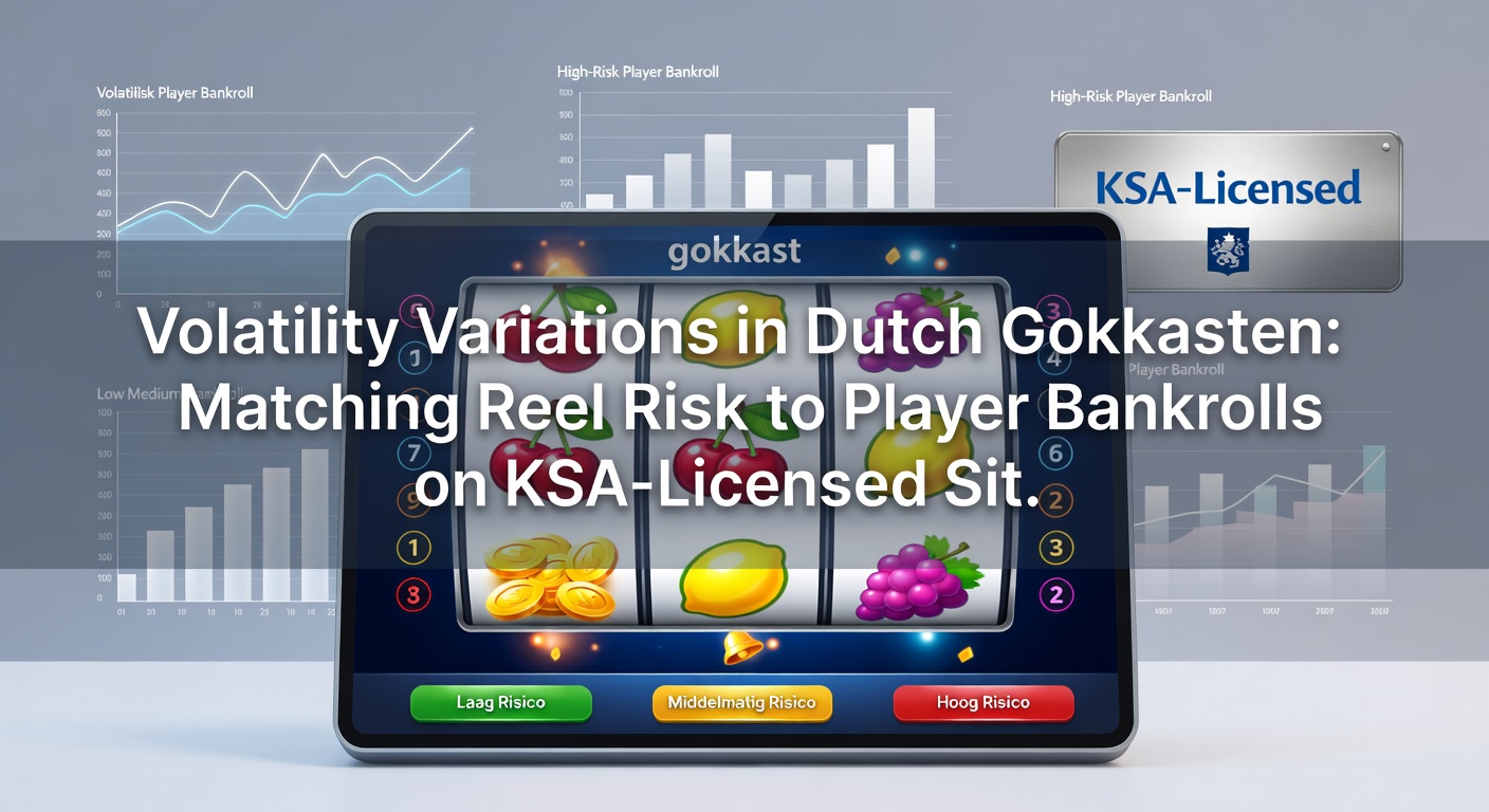 Vergelijkende infographic van volatiliteitscurves, met voorbeelden van Nederlandse gokkasten en bijpassende bankroll-strategieën op KSA-sites